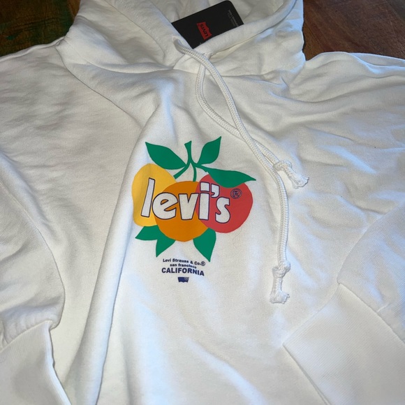 Levi’s California white citrus cropped hoodie. SZ. XL. NWT - Picture 7 of 8